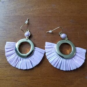 Free with Purchase Purple and Gold Circle Earrings